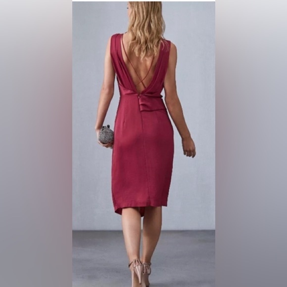 Reiss US size 0 Raspberry backless dress - Picture 2 of 5